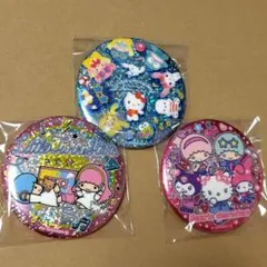 サンリオキャラクターズ キラキラBIG缶バッジ2 リトルツインスターズ　3種