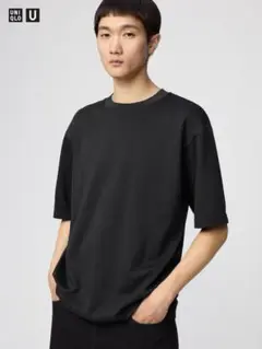 エアリズムコットンオーバーサイズTシャツ/5分袖