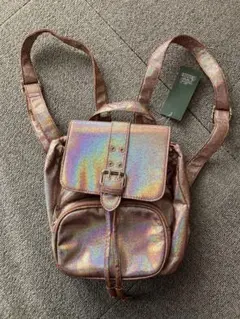 タグ付き　wildfable キッズ　リュック　メタリック　ピンク