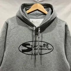 アンダーアーマー グレー プルオーバーパーカー Sサイズ　バックプリント　古着