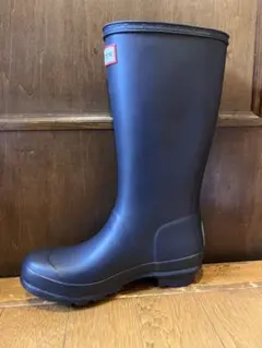 HUNTER ブラック長靴 サイドボタン付き