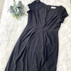 mimigrant Xライン美シルエット黒ワンピース M