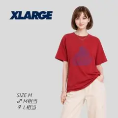 美品　XLARGE　プリント　ゴリラ　テキストアート　ロゴ　Tシャツ　レッド　Lのサムネイル