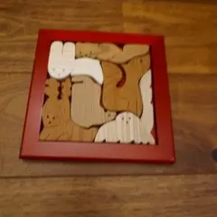 木製パズル　動物　知育玩具