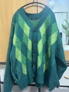 ダイヤモンドパターン カーディガン 長袖のサムネイル