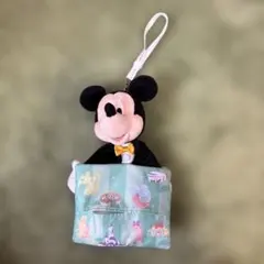ミッキーマウス ポケットティッシュケース ストラップ付き