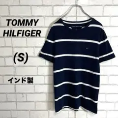 TOMMY トミーヒルフィガー ボーダー　カットソーTシャツ 紺　ネイビー　白