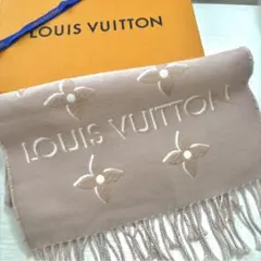 【箱あり】LOUIS VUITTON マフラー・LV エセンシャル ピンクローズ