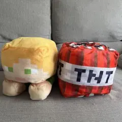 Minecraft マイクラ 特大ぬいぐるみ アレックス TNT 2点セット