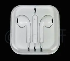 ホワイト 有線イヤホン リモコン付き