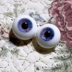 ディーラー様製　グラスアイ　青と紫　14〜15mm