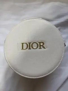 Dior ディオール ノベルティ ラウンド バニティポーチ ホワイト ミラー付きのサムネイル