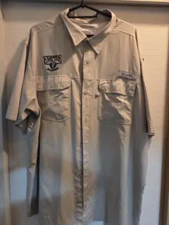 Columbia PFG 半袖ワークシャツ ベージュ XL