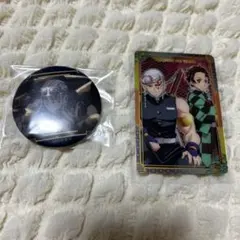 鬼滅の刃 竈門炭治郎 宇髄天元 缶バッジ コレクション キラカード 2点セット