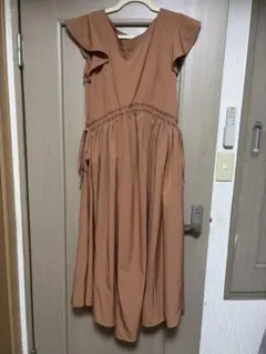 REDYAZEL ブラウン フリル袖 ロングワンピース Sサイズ