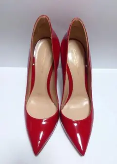 大きいサイズ 40.5 Gianvito Rossi パンプス レッド エナメルのサムネイル