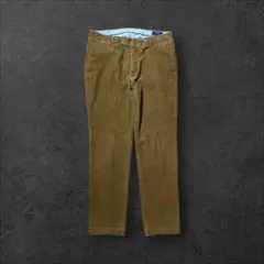 00sラルフローレンコーデュロイパンツW32ブラウンチノパンスラックス伸縮性