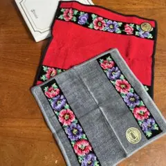 FEILER 花柄タオルハンカチ 2枚セット