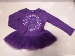 ANNA SUI mini 紫 刺繍 長袖Tシャツ