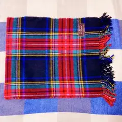 マフラー ストール 赤 緑 レッド グリーン チェック柄