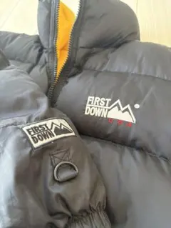 FIRST DOWN ダウンジャケット リバーシブル ブラック/イエロー