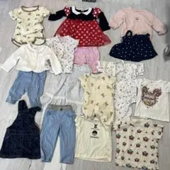 女の子 80 90 子供服 16枚 まとめ売りE