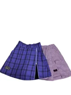 ラブトキ　チェック柄　ミニスカート　140センチ2枚セット