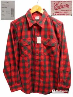 新品 デット Mサイズ EDWIN エドウィン USA ネルシャツ 長袖シャツ