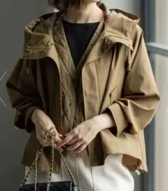 《ツインセット》マウンテンパーカー キルティングベストライナー