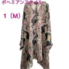ペイズリー柄 シフォンガウン 羽織り L エスニック DRWCYSのサムネイル