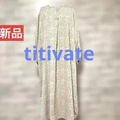 新品タグ付☆titivate☆ドット柄ロングワンピース☆チュニック☆ゆったりM