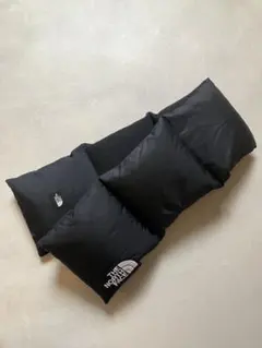 ノースフェイス ダウンマフラー 黒 パッカブル　キッズ