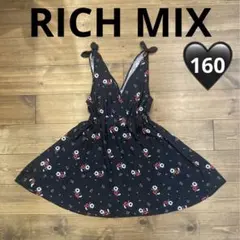 【RICH MIX】花柄　ノースリーブワンピース　ブラック　平成　姫系　160のサムネイル