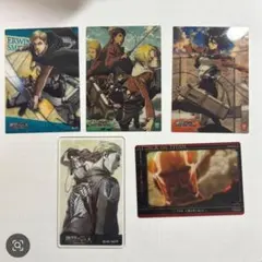 進撃の巨人 リヴァイ エルヴィン ミカサ などカード5点