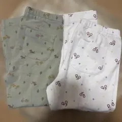 UNIQLOユニクロ　レギンス2枚セット 100cm10分丈