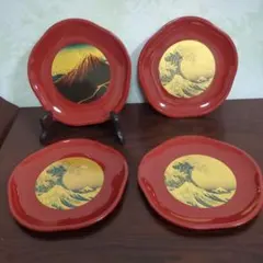 JA北河内 銘々皿 4枚セット 富士山