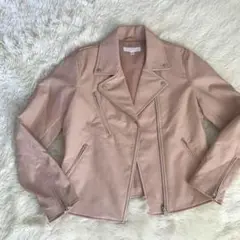 UNIQLO ユニクロ　ネオレザーライダース　フェイクレザー　ピンク　M