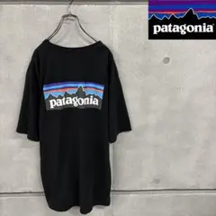 パタゴニア　半袖バックプリント　ブラック　メンズL