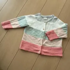 H&M カーディガン 74cm ストライプ