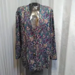 お仕立て　ノーカラージャケット　L サイズ 相当