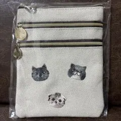 【新品】カルディ　2026ネコの日バッグ3段マルチポーチ