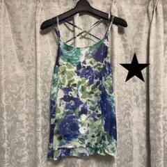 美品！INGNI＊花柄シフォンバッククロスAラインキャミソール＊Mサイズ