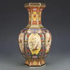 景徳鎮 パステル花鳥瓶 陶磁器 装飾品 現代工芸品 美術品 置物 - メルカリ