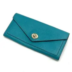 LANVIN en Bleu 長財布 ターコイズブルー リボン - メルカリ