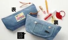 ♬【新品】Lee×cher♡ロゴピンバッチつき リアル デニムポーチのサムネイル