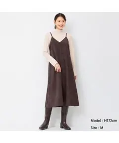 コーデュロイキャミソールワンピース