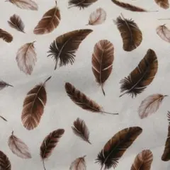 1㍍長正規品Timeless Treasures羽柄綿シーチングプリント生地
