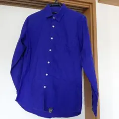 AZUL 青色 長袖シャツ コットン100% メンズSサイズ