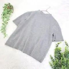 ZARA TRAFALUC 半袖シャツニット ハイネック グレー きれいめ S