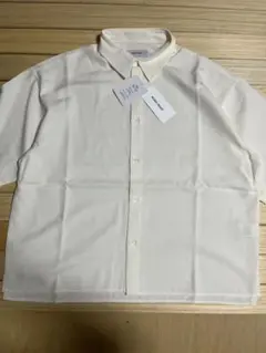 MONO-MART 半袖シャツ ホワイト ハイツイステッドツイル